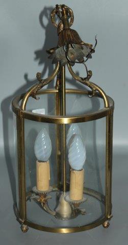 French brass hall lantern